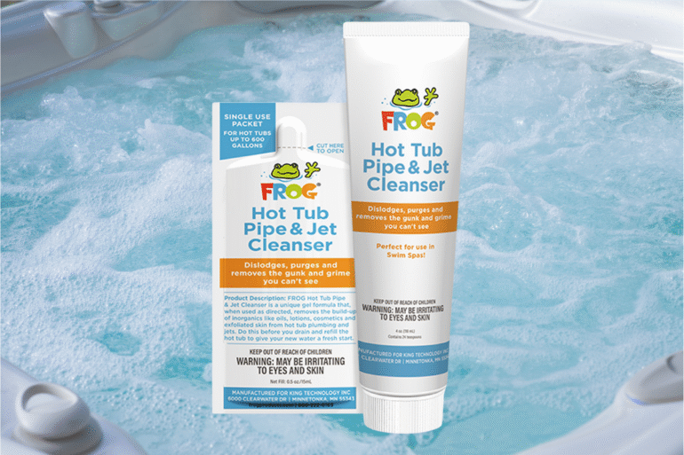 FROG hot tub pipe and jet cleanser