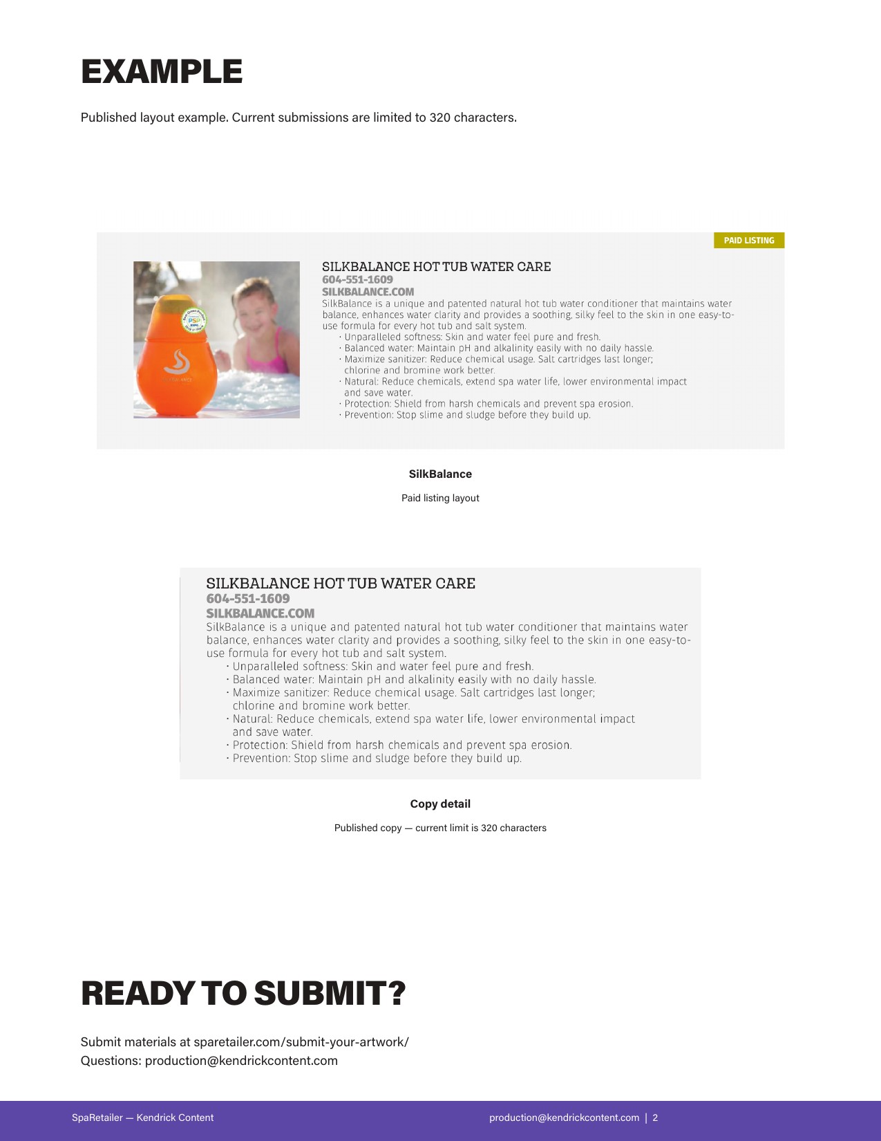 SpaRetailer paid Top Products published layout example — page 2 of 2